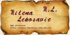 Milena Leposavić vizit kartica